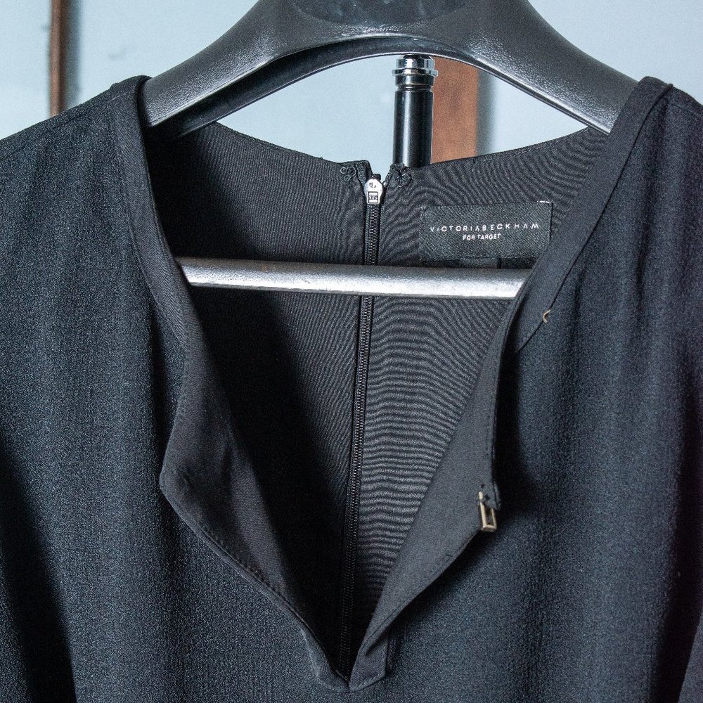Victoria Beckham Black Romper with Tie Belt - Picture 2 of 3